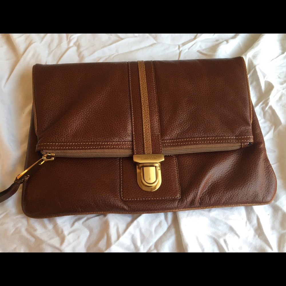 Lenny e Cia Extra Large Leather Clutch NWT